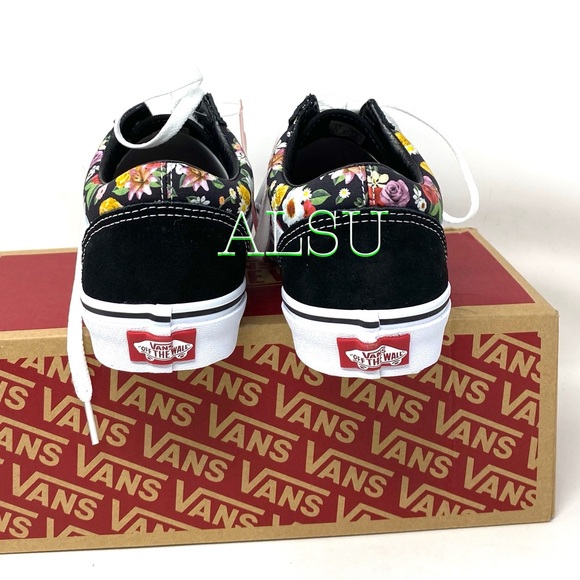 VANS Old Skool Lux Floral Black Suede Shoes Women’s Sneakers Size VN0A38G1U5H - Picture 6 of 10